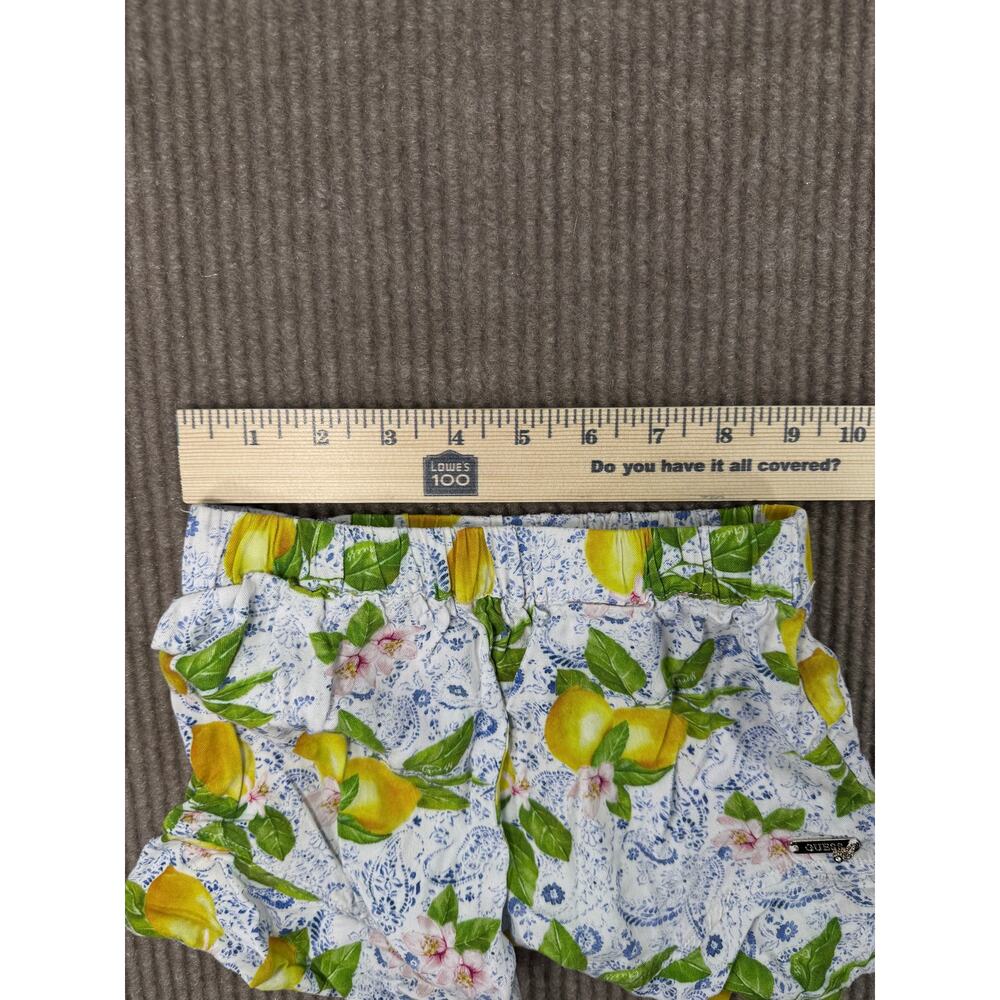 GUESS Girls Lemon & Paisley Print Ruffle Shorts 5 - Picture 6 of 7